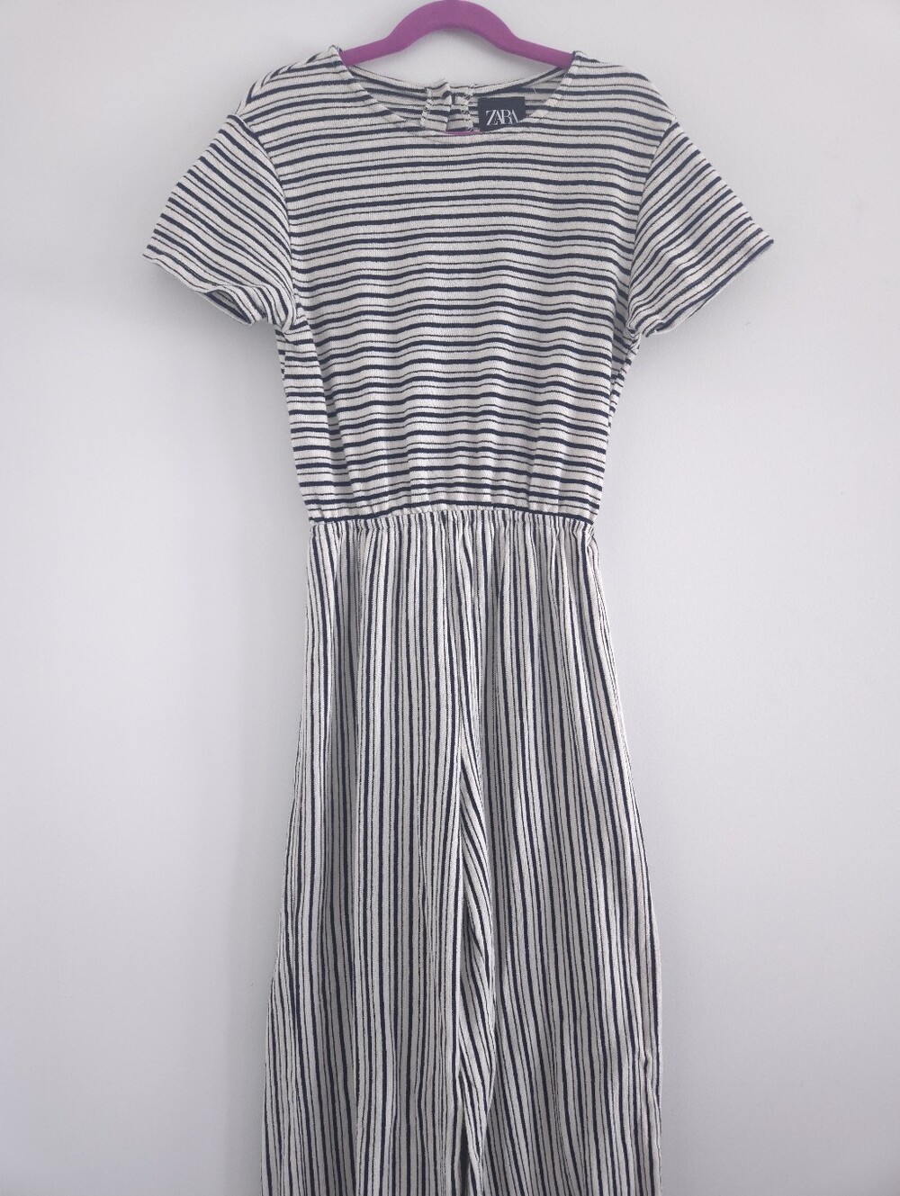 Zara Girls Short Sleeve Striped Jumpsuit size 11-12Y